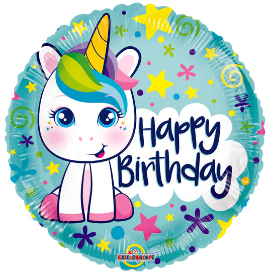 Conver USA 18" Bday Cute Unicorn Gellibean Balloon