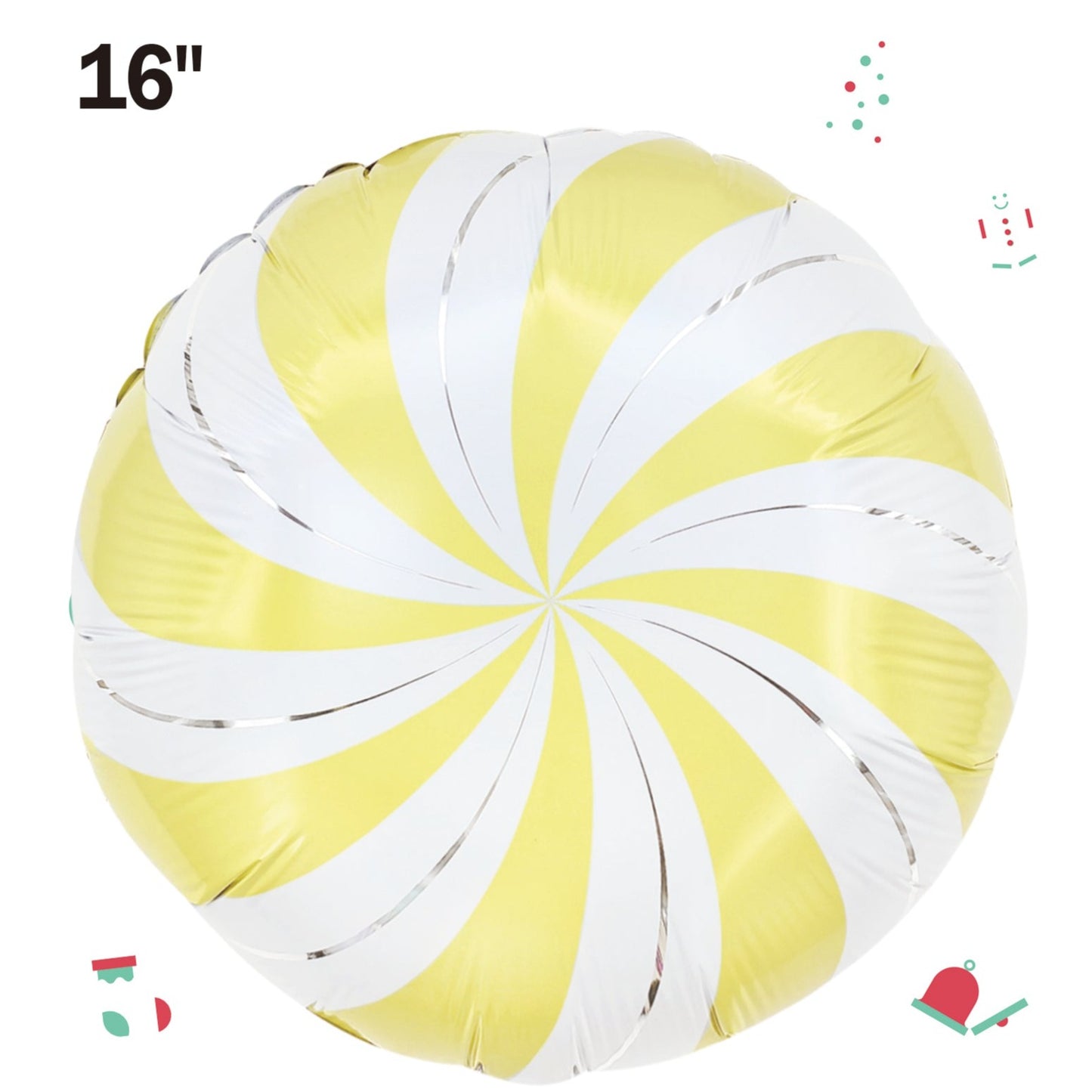 Winner Party 16" Yellow Candy Foil Balloon