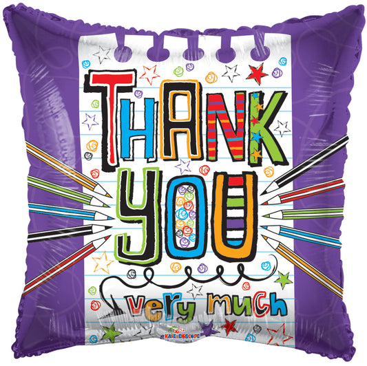 Conver USA 18" Thank You Very Much Purple Balloon