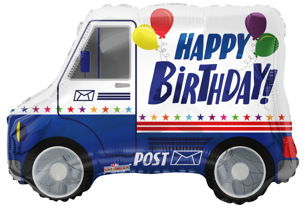 ConverUSA 26" Happy Birthday Mail Truck Balloon