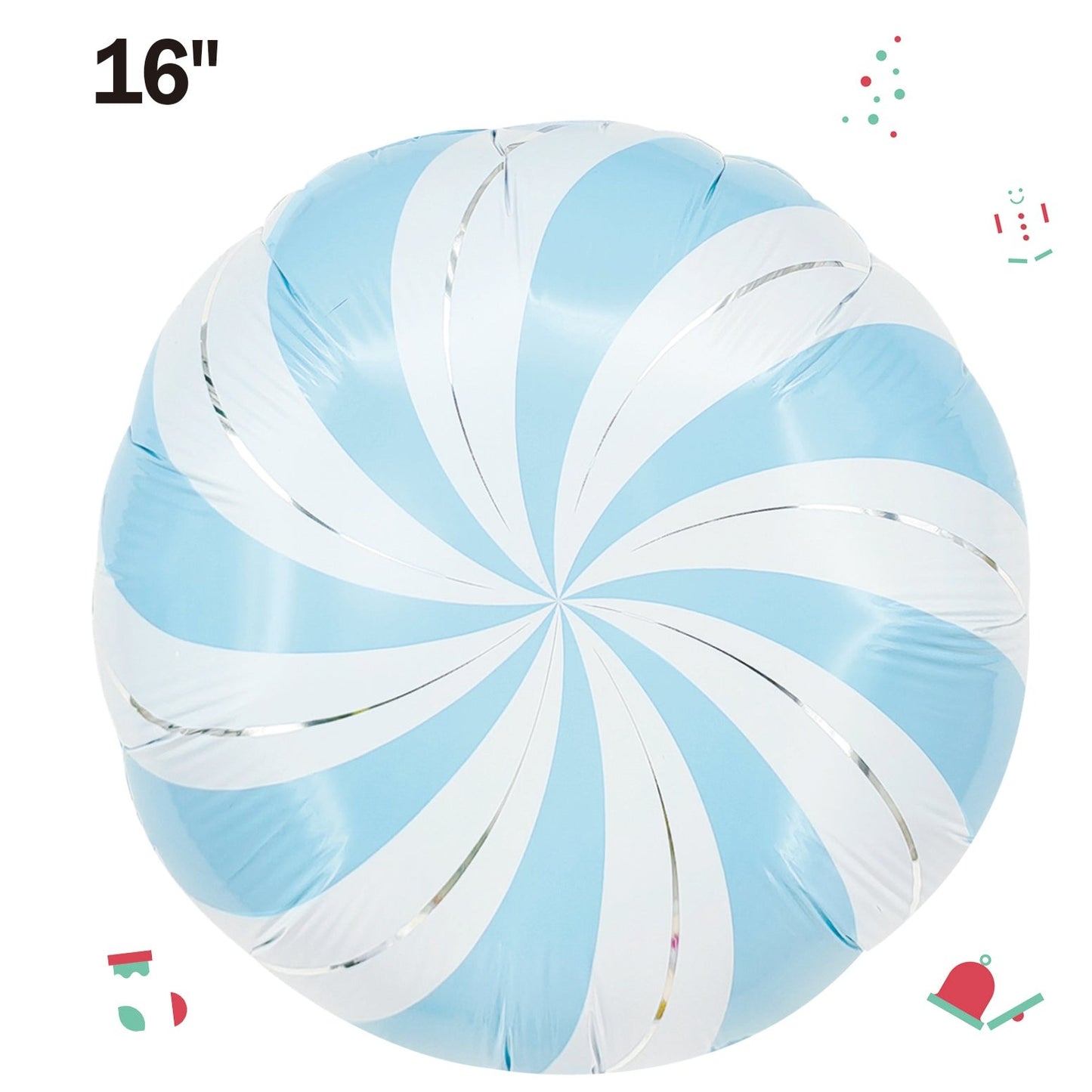 Winner Party 16" Baby Blue Candy Foil Balloon 2ct