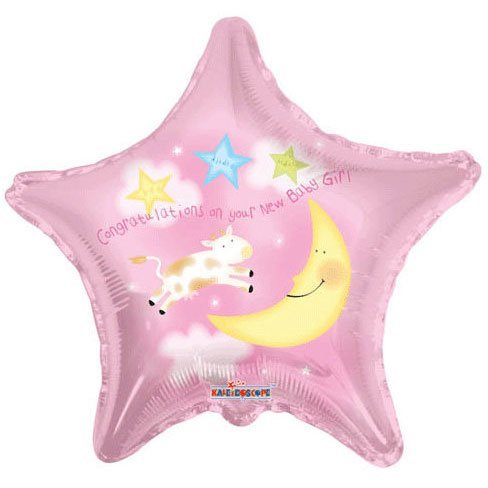 Conver USA 18" Congratulations Baby Girl Star Balloon