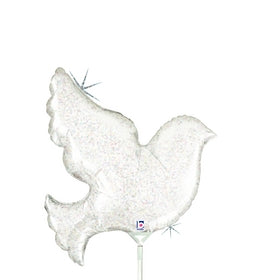 Betallic 14" Pearl White Dove Balloon