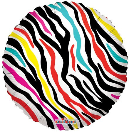 Conver USA 18" Zebra Colorful Print Balloon