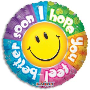Conver USA 18" I Hope You Get Better Soon Happy Face Balloon