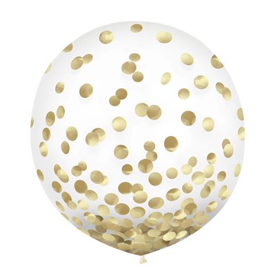 Amscan 24" Gold Confetti Latex Balloon