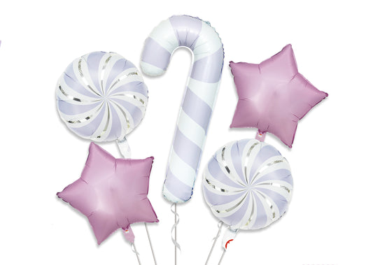 Pastel Candy Cane Foil Balloon 41 - Jumbo Christmas Party Balloon