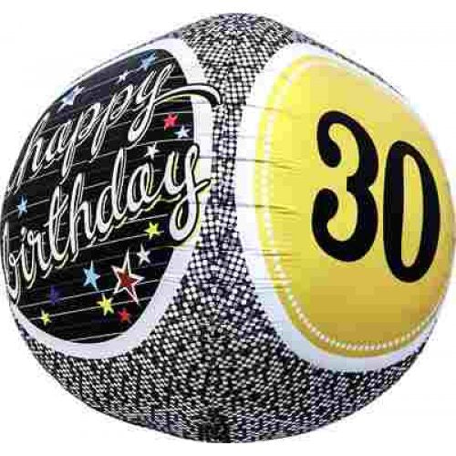 NorthStar 17" 30th Birthday Sphere 3D Balloon