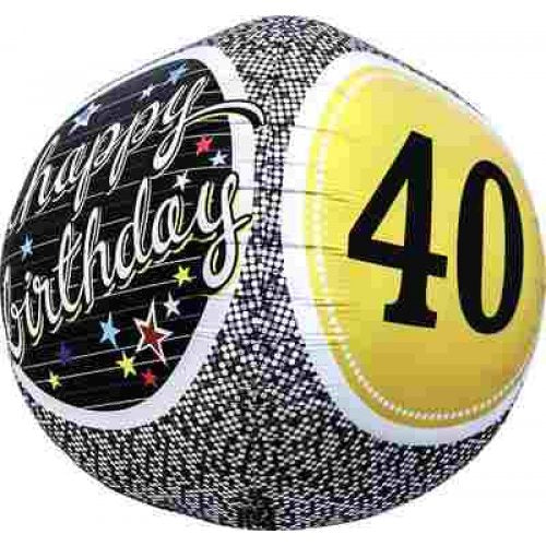 NorthStar 17" 40th Birthday 3D Sphere Balloon