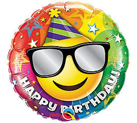 Qualatex 18" Happy Birthday Emoji Balloon