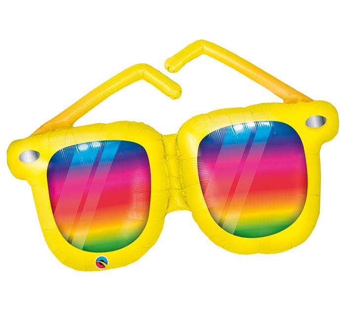 Qualatex 42" Rainbow Striped Sunglasses Balloon