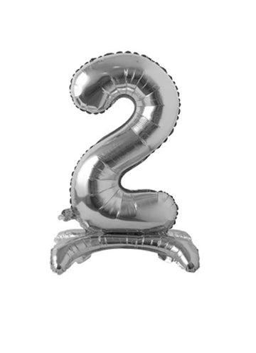 28" Silver Standing Foil Balloons