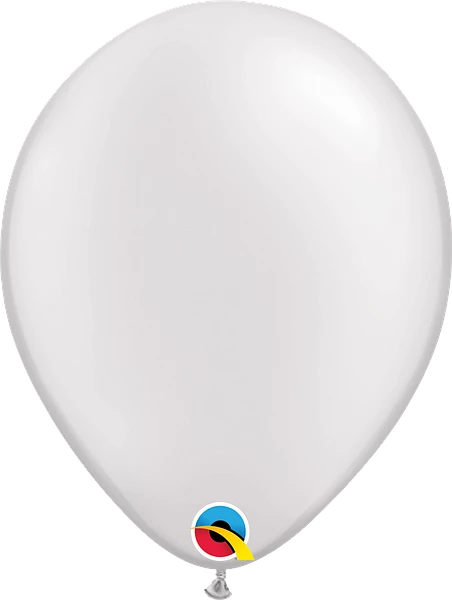 Qualatex 5" Latex Balloon - Pearl White - 100ct