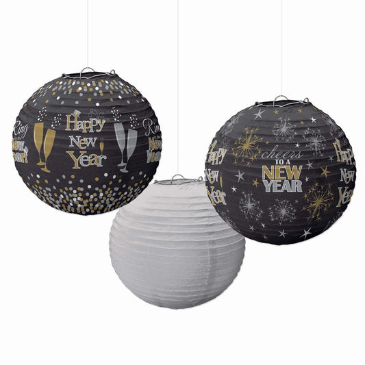 Amscan New Year Paper Lanterns 3ct