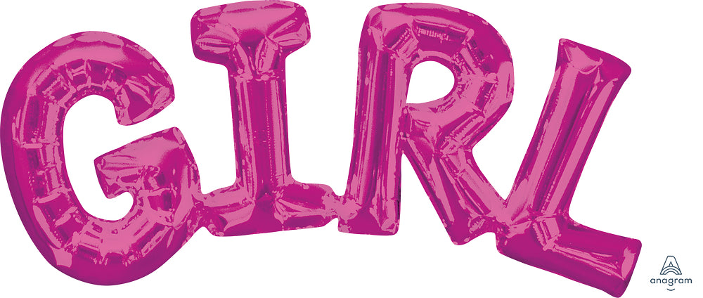 Anagram 22" Girl Phrase Pink Balloon