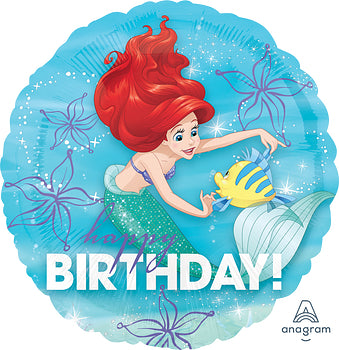 Anagram 18" Little Mermaid Happy Birthday Balloon