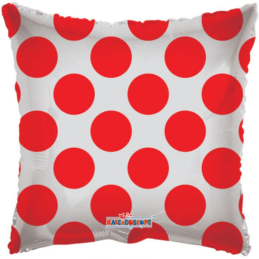 ConverUSA 18" TRANSPARENT With Red Polka Dots Balloon