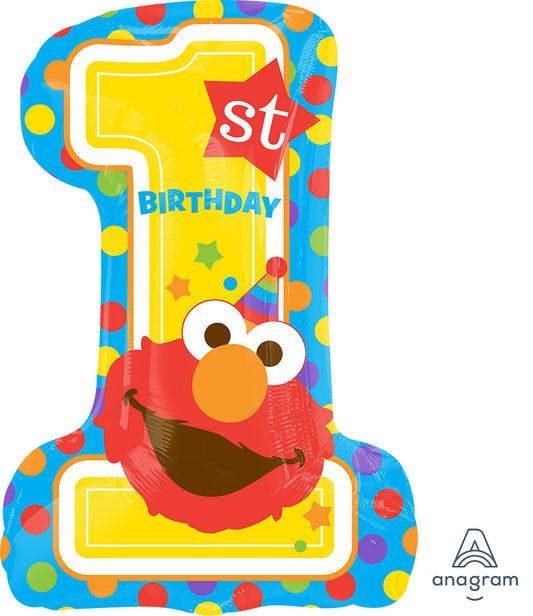 Anagram 28" Sesame Street 1st Birthday Balloon