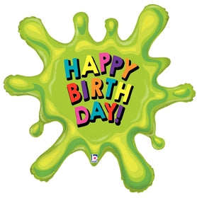 Betallic 39" Happy Birthday Slime Foil Balloon