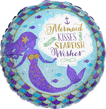 Anagram 18" Mermaid Wishes & Kisses Balloon
