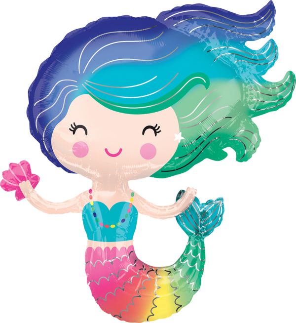 Anagram 30" Colorful Mermaid Balloon