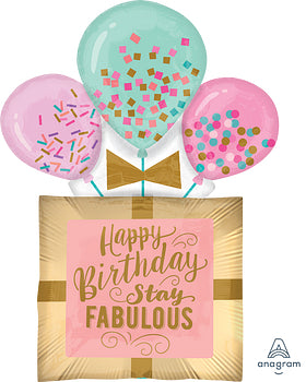 Anagram 32" Happy Birthday Fabulous Gift Foil Balloon