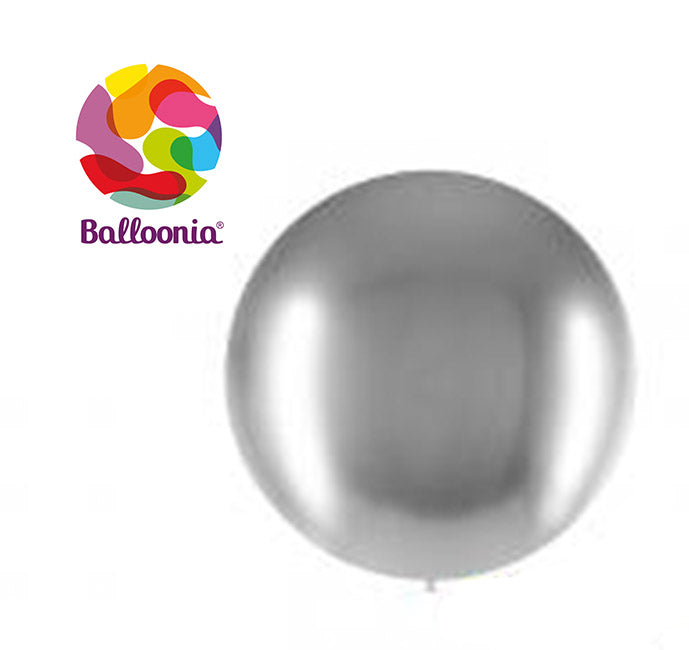 Balloonia 2ft Brilliant Latex Silver 5ct