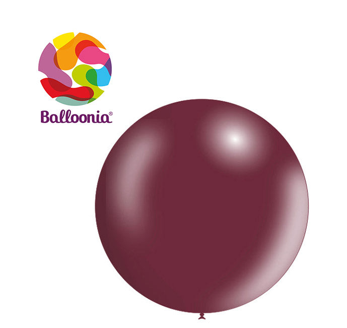 Balloonia 3ft Metallic Latex Burgundy 5ct