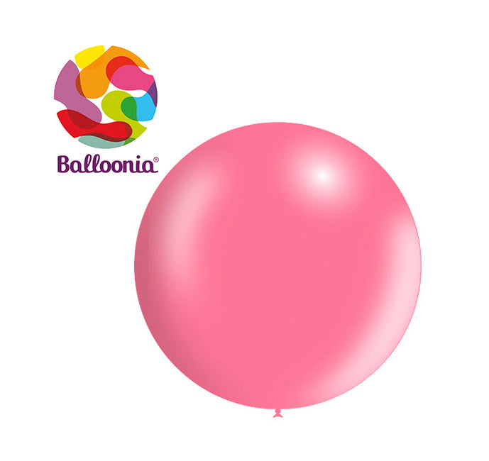 Balloonia 3ft Metallic Latex Pink 5ct