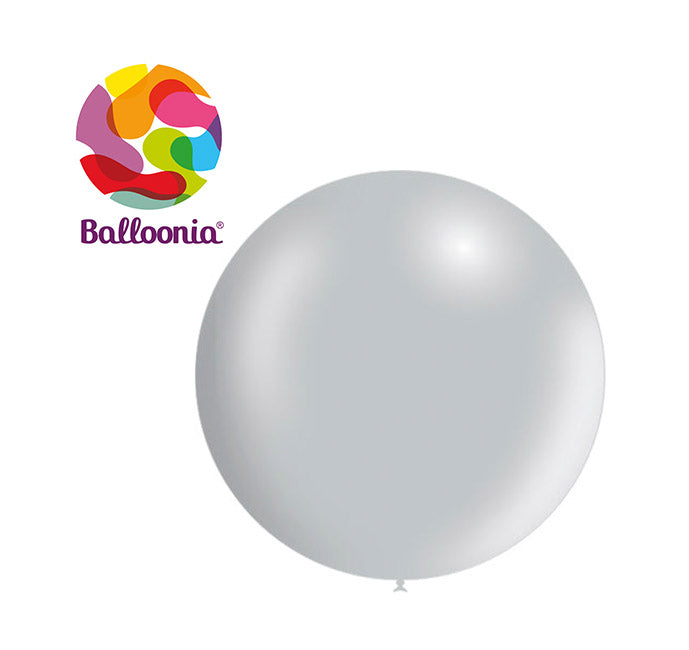 Balloonia 2ft Metallic Latex Silver 5ct