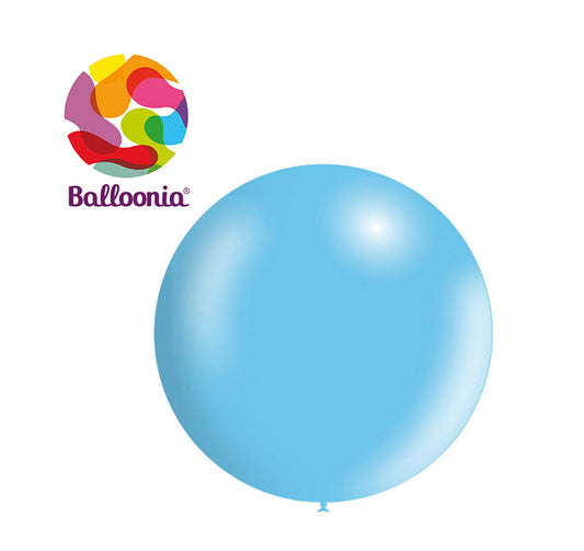 Balloonia 3ft Metallic Latex Sky Blue 5ct