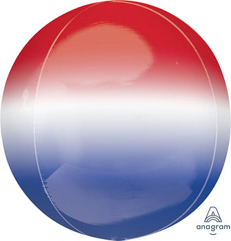 Anagram 16" Ombré Orbz Red, White And Blue