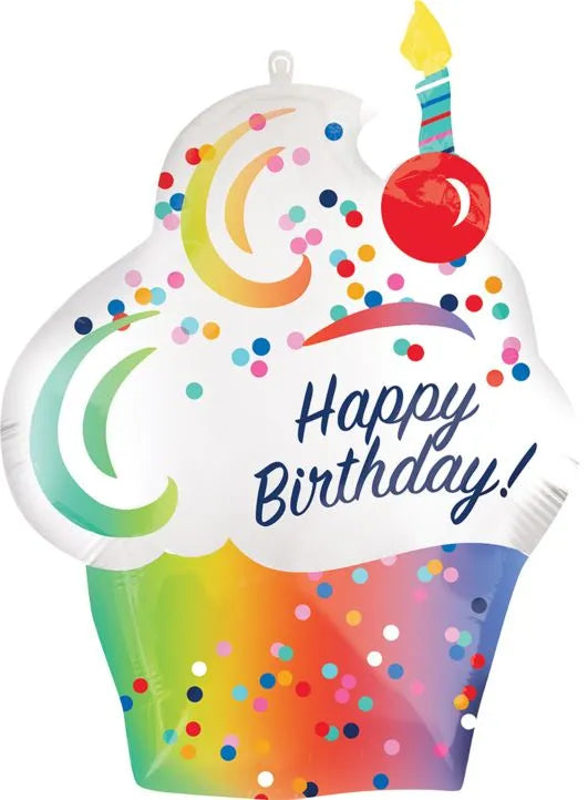 Anagram 27" Happy Birthday Cupcake Balloon