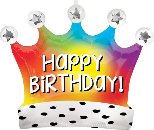 Anagram 24" Happy Birthday Rainbow Crown
