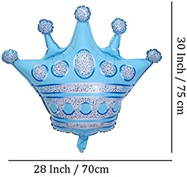 Winner Party 30" Blue Crown Foil Balloon