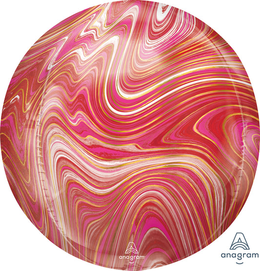 Anagram 15″ Orbz Red And Pink Marblez Orbz