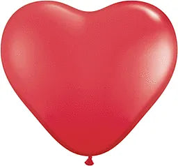 Qualatex 6" Red Heart Latex Balloon 100ct