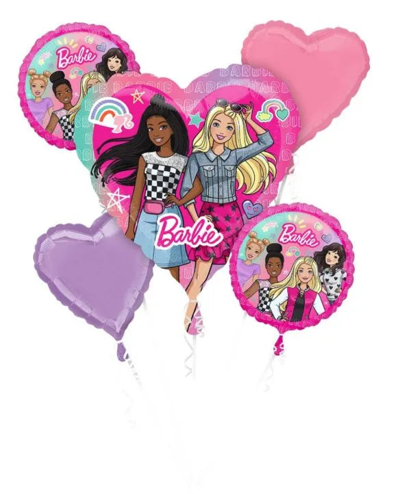 Anagram Barbie 5ct Balloon Bouquet
