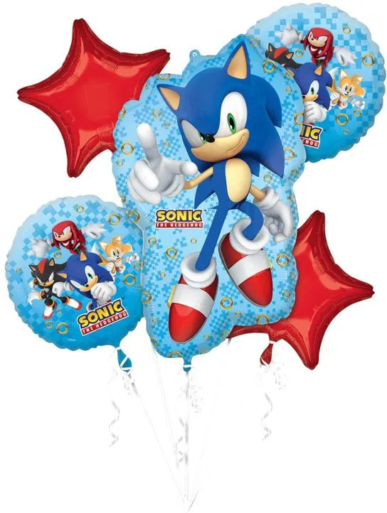 Anagram Sonic Happy Birthday 5ct Balloon Bouquet