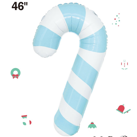 Winner Party 30" Pastel Blue Candy Cane