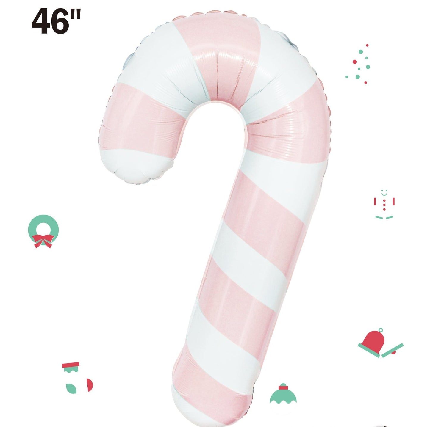 Winner Party 46" Pastel Pink Candy Cane