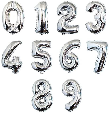 Party America 26" Silver Numbers