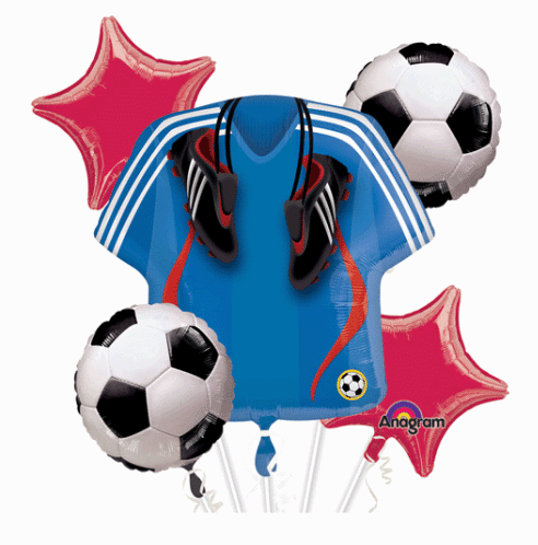Anagram 24" Soccer Foil Balloon Bouquet 5ct