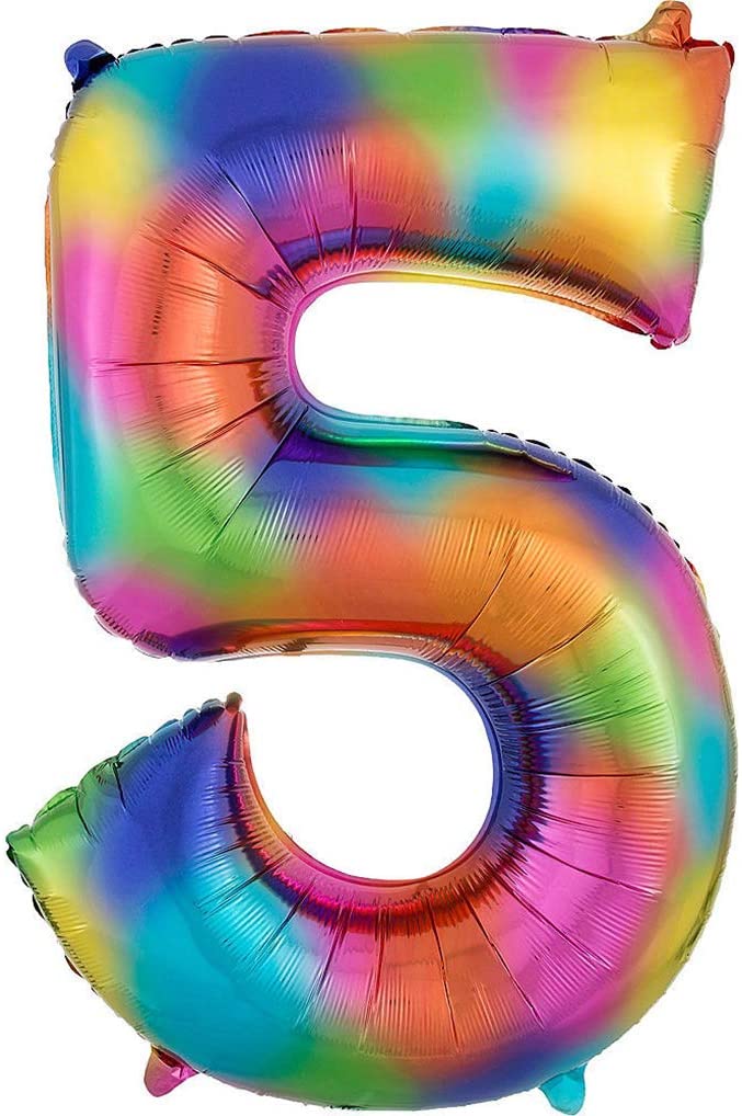34" Multicolor Jumbo Numbers