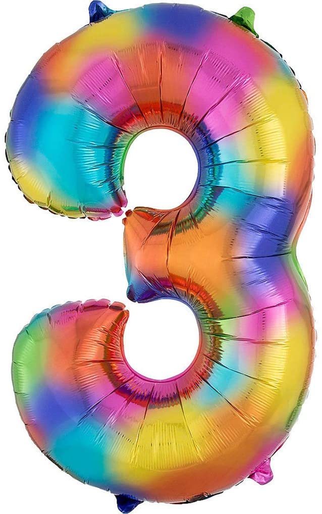 34" Multicolor Jumbo Numbers