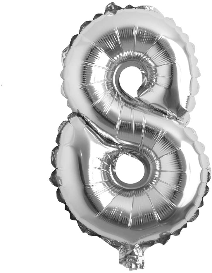 Party America 16" Silver Numbers