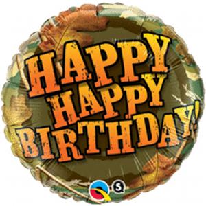 Qualatex 18" Army Camo Birthday Camouflage Foil Balloon