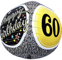 North Star 17" 60th Happy Birthday 3D Foil Balloon 1pc