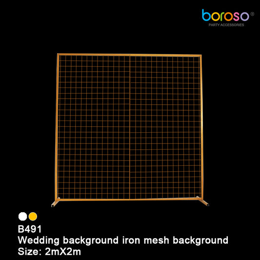 Borosino B491 Wedding background iron mesh background-Gold