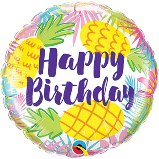 Qualatex 18" Happy Birthday Pineapple Balloon